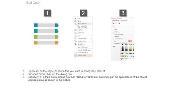 Four Arrow Banners For Synergy And Merger Powerpoint Template