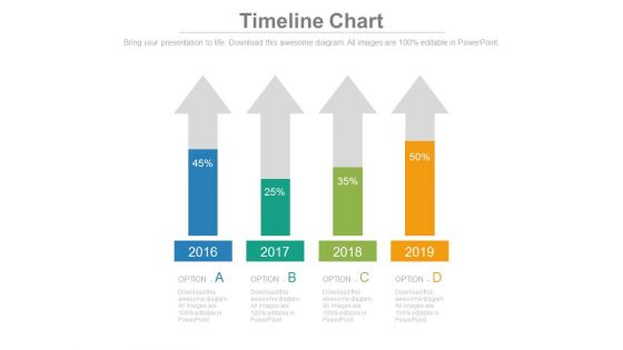Four Arrows With Percentage Data Analysis Powerpoint Slides