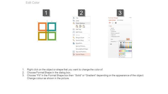 Four Blocks For Business Strategy Plan Powerpoint Template
