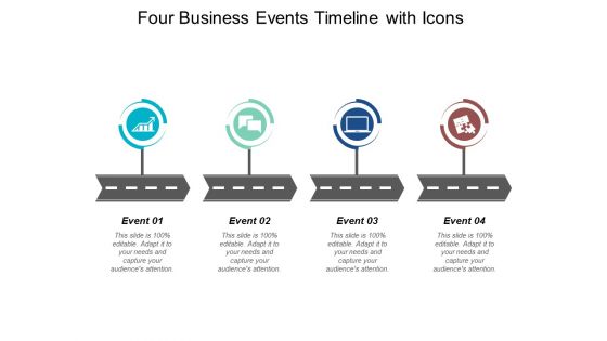 Four Business Events Timeline With Icons Ppt Powerpoint Presentation Summary Four Business Events Timeline With Icons Ppt Powerpoint Presentation Summary