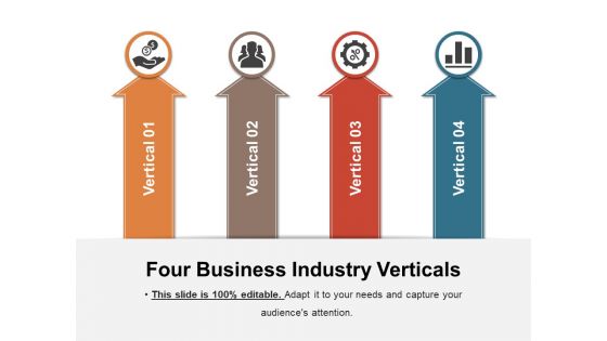 Four Business Industry Verticals Ppt PowerPoint Presentation Slides Samples PDF