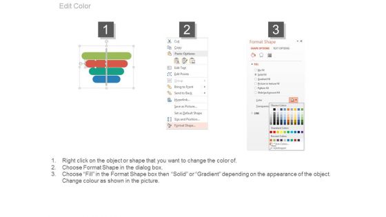 Four Butterfly Style Text Tags Powerpoint Template