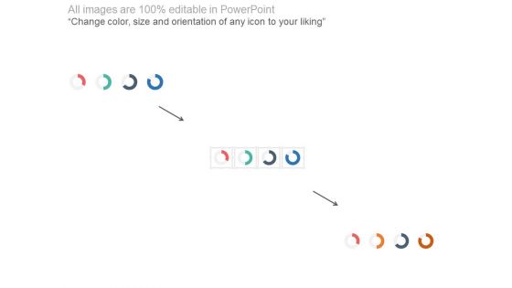 Four Circle Chart With Percentage Ratios Powerpoint Slides