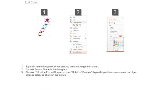 Four Circles Arrow Diagram For Planning Steps Powerpoint Template