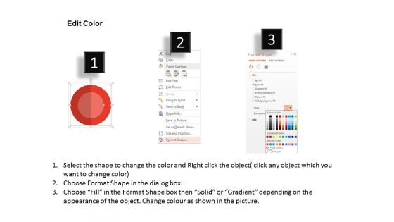 Four Circles For Information Display Powerpoint Templates