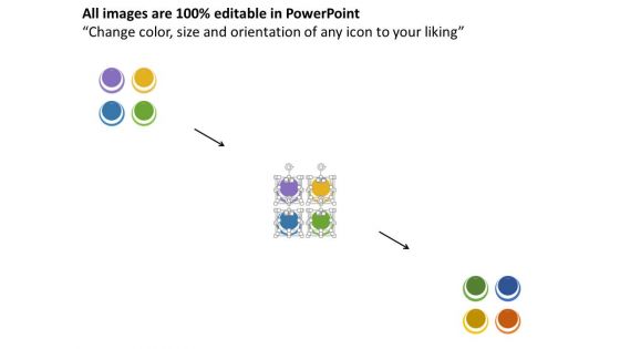 Four Circles For Limited Liability Partnership Powerpoint Template