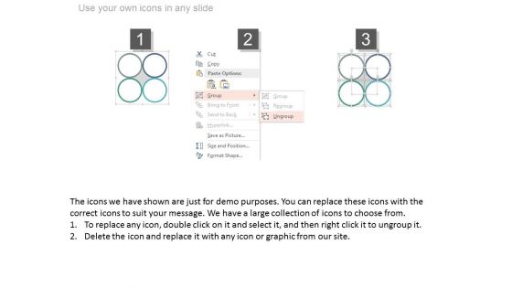Four Circles For Supply Chain Management Powerpoint Template