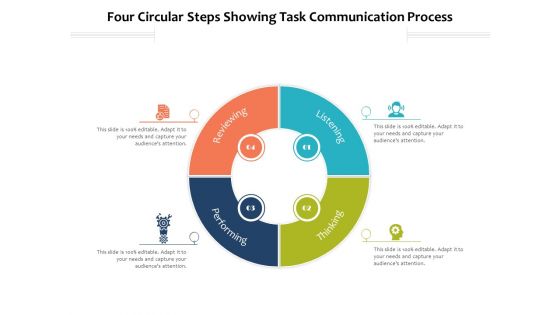 Four Circular Steps Showing Task Communication Process Ppt PowerPoint Presentation Outline Infographics PDF Four Circular Steps Showing Task Communication Process Ppt PowerPoint Presentation Outline Infographics PDF