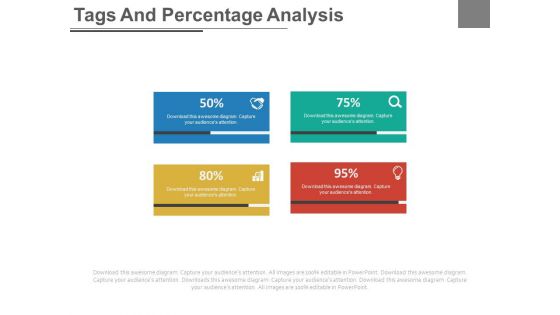 Four Colored Text Boxes With Icons Powerpoint Slides
