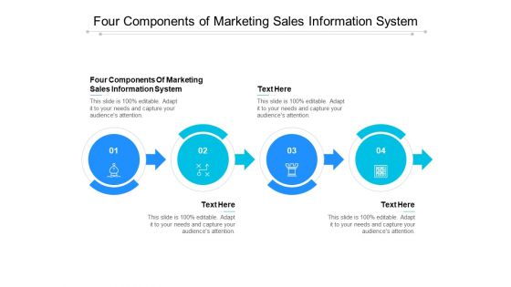 Four Components Of Marketing Sales Information System Ppt PowerPoint Presentation Gallery Graphics Design Cpb