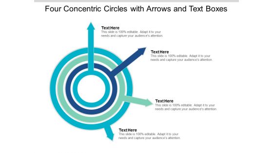 Four Concentric Circles With Arrows And Text Boxes Ppt Powerpoint Presentation Ideas Background Images