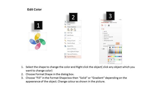 Four Cyclic Steps Infographic Diagram Powerpoint Template