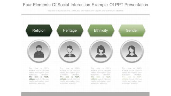 Four Elements Of Social Interaction Example Of Ppt Presentation
