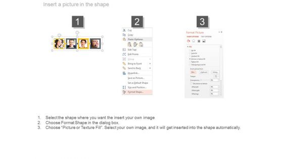 Four Employees Profiles For Introduction Powerpoint Slides