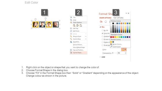 Four Employees Profiles For Introduction Powerpoint Slides