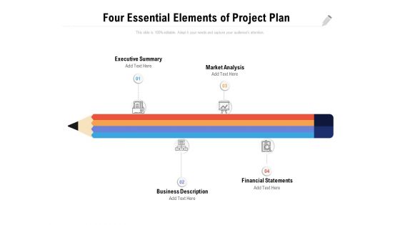 Four Essential Elements Of Project Plan Ppt PowerPoint Presentation Show Example File