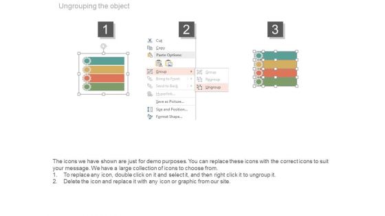 Four Gear Tags For Process Control Powerpoint Template