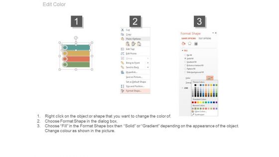 Four Gear Tags For Process Control Powerpoint Template