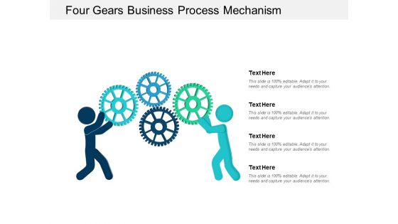 Four Gears Business Process Mechanism Ppt Powerpoint Presentation Model File Formats