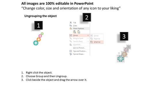 Four Gears For Strategic Planning Powerpoint Templates