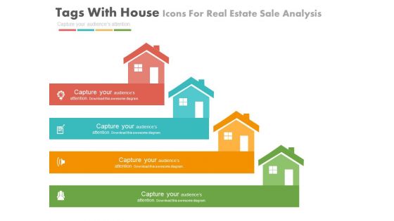Four House Tags For Real Estate Market Powerpoint Slides