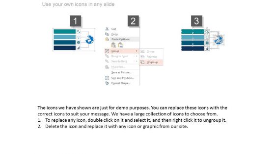 Four Infographic Tags For Global Agenda Analysis Powerpoint Template