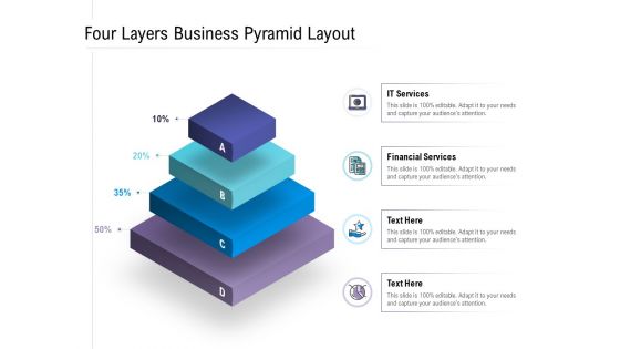 Four Layers Business Pyramid Layout Ppt PowerPoint Presentation Background Image PDF