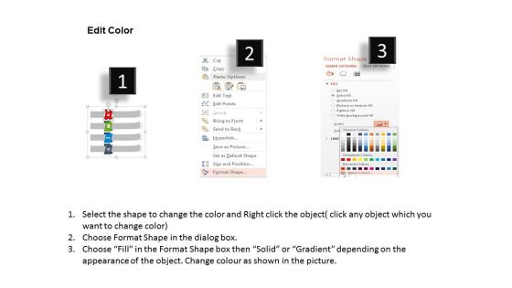 Four Linear Options Tags Powerpoint Template
