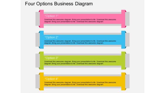 Four Options Business Diagram Powerpoint Template