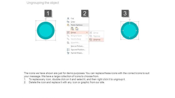 Four Options Circle Chart With Percentage Powerpoint Slides