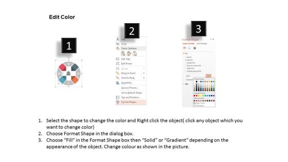 Four Options Circular Layout Powerpoint Templates