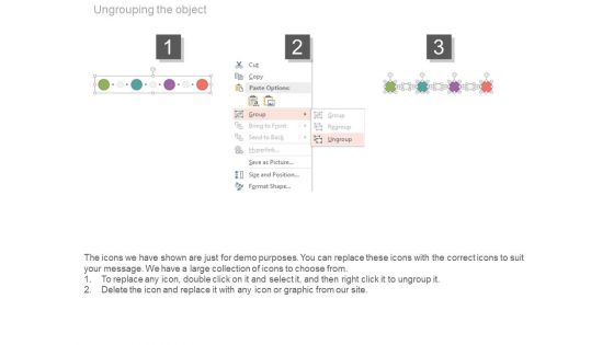 Four Options Linear Timeline For Business Planning Powerpoint Slides