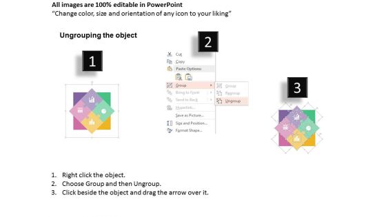 Four Options Puzzle Matrix Powerpoint Template