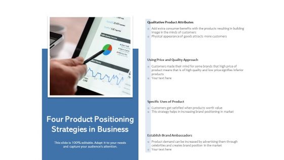 Four Product Positioning Strategies In Business Ppt PowerPoint Presentation Gallery Information PDF Four Product Positioning Strategies In Business Ppt PowerPoint Presentation Gallery Information PDF