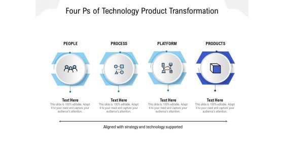 Four Ps Of Technology Product Transformation Ppt PowerPoint Presentation Ideas Graphics Tutorials PDF Four Ps Of Technology Product Transformation Ppt PowerPoint Presentation Ideas Graphics Tutorials PDF