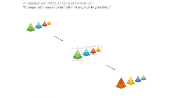Four Pyramids With Growth Steps Powerpoint Slides