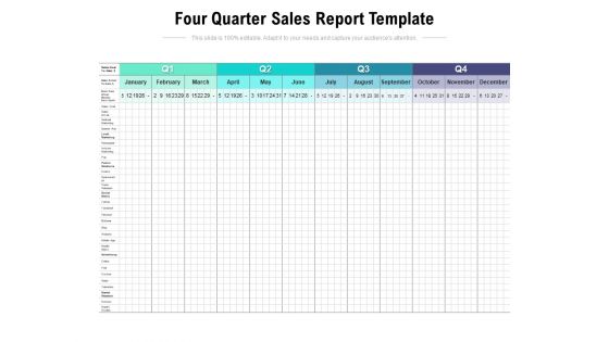 Four Quarter Sales Report Template Ppt PowerPoint Presentation Model Smartart Four Quarter Sales Report Template Ppt PowerPoint Presentation Model Smartart