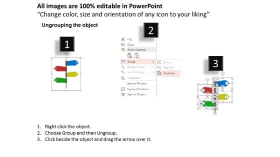 Four Road Signs Infographic Layout Powerpoint Templates