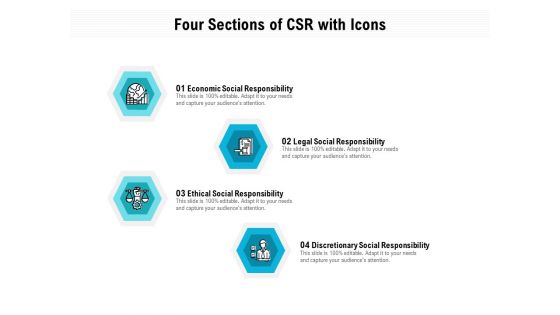 Four Sections Of CSR With Icons Ppt PowerPoint Presentation File Guidelines PDF Four Sections Of CSR With Icons Ppt PowerPoint Presentation File Guidelines PDF