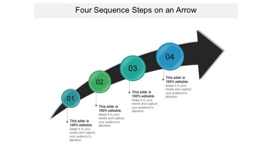 Four Sequence Steps On An Arrow Ppt PowerPoint Presentation Inspiration Layout