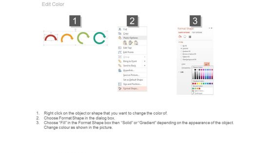Four Sequential Arrows Timeline Diagram Powerpoint Slides