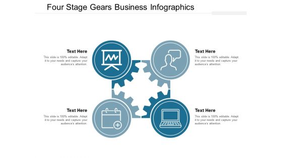 Four Stage Gears Business Infographics Ppt Powerpoint Presentation Professional Gallery