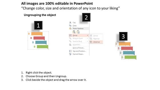 Four Stage Infographic For Financial Targets Powerpoint Templates