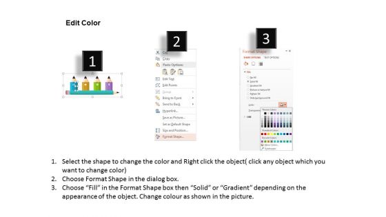 Four Stage Pencil Infographic Powerpoint Template