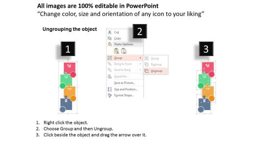 Four Stage Puzzle Infographic Powerpoint Templates