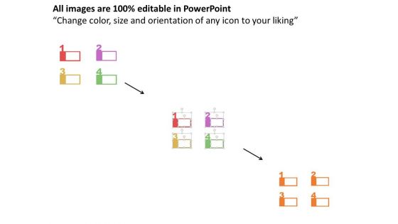 Four Staged Numeric Tags For Data Representation Powerpoint Template