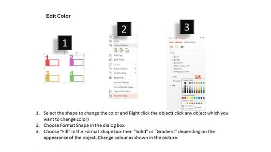 Four Staged Numeric Tags For Data Representation Powerpoint Template