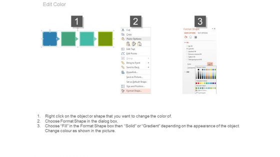 Four Staged Tags Design Timeline Diagram Powerpoint Slides