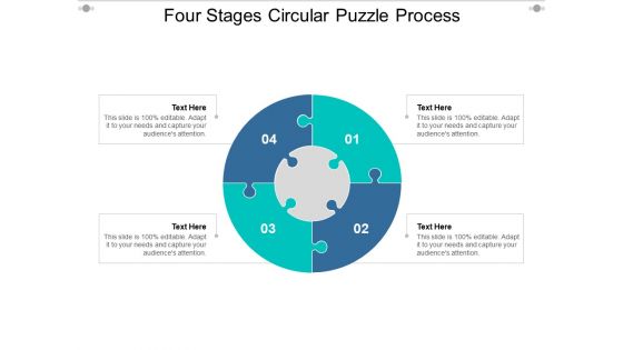 Four Stages Circular Puzzle Process Ppt PowerPoint Presentation Show Layout