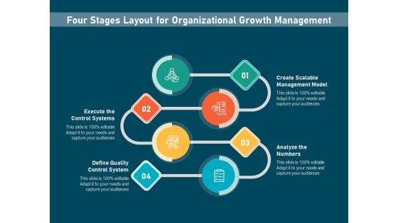 Four Stages Layout For Organizational Growth Management Ppt PowerPoint Presentation File Templates PDF